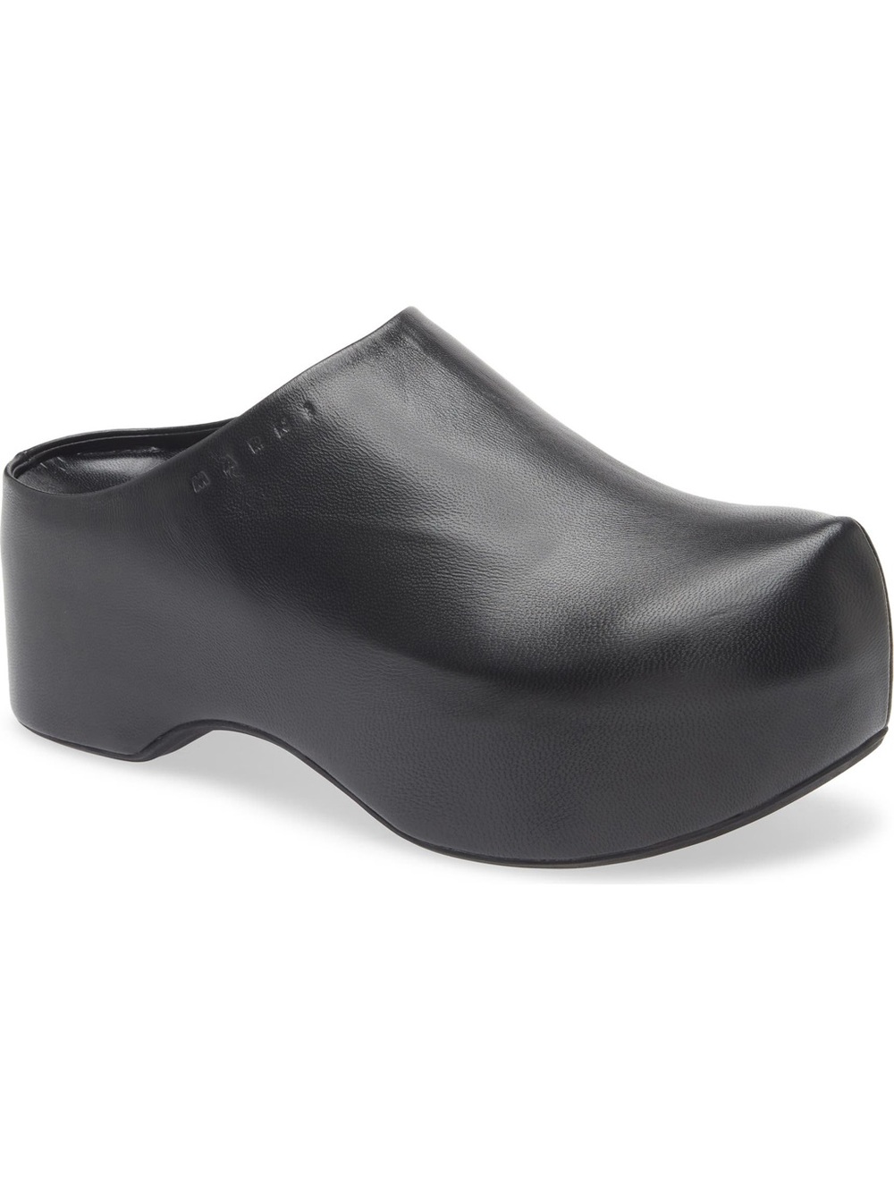 Marni Sabot Black Leather Platform Clogs NWT Size 40